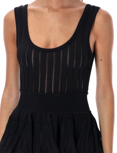 Shop Alaïa Crinoline Mini Dress In Black