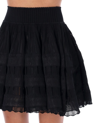 Shop Alaïa Crinoline Mini Skirt In Black