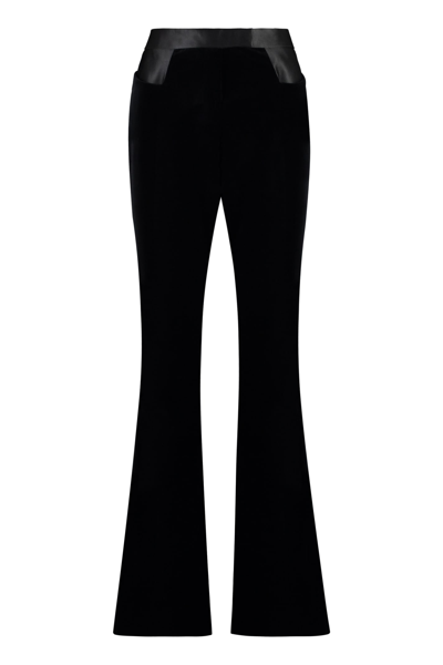 Shop Tom Ford Velvet Trousers In Black