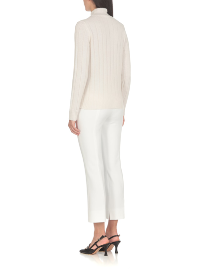 Shop Peserico Tailor Trousers In White