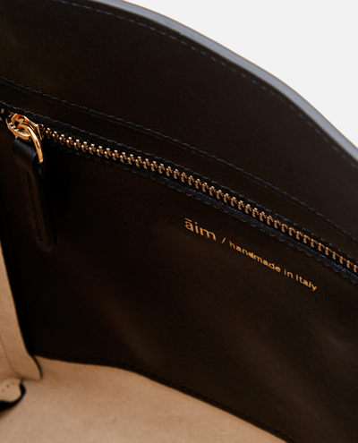 Shop Aim Handmade In Italy Mini Sofia Smooth Calf Leather Handbag In Black