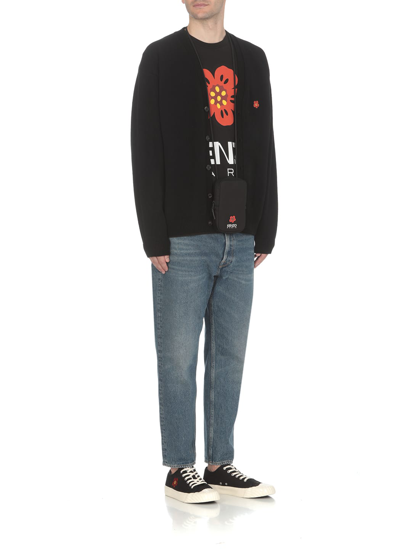 Shop Kenzo Boke Flower Cardigan In Black