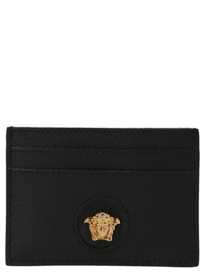 Shop Versace Medusa Card Holder In Black