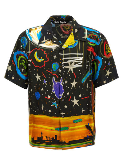 Shop Palm Angels Starry Night Shirt In Multicolor