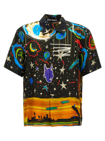 Shop Palm Angels Starry Night Shirt In Multicolor