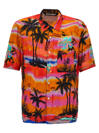 Shop Palm Angels All Over Print Shirt In Multicolor