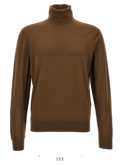 Shop Tom Ford High Neck Sweater In Brown