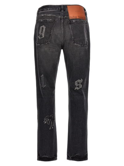 Shop Palm Angels 5-pocket Jeans In Gray