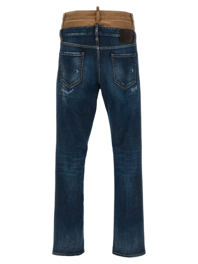 Shop Dsquared2 Jeans Skinny Twin Pack In Blue
