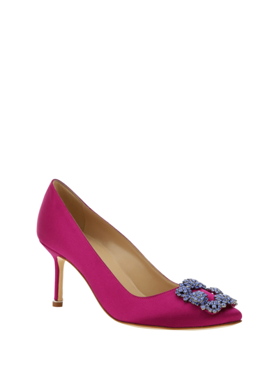 Shop Manolo Blahnik Hangisi Pumps In Dpnk