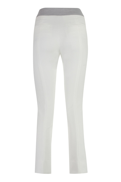Shop Peserico Cropped Trousers In White