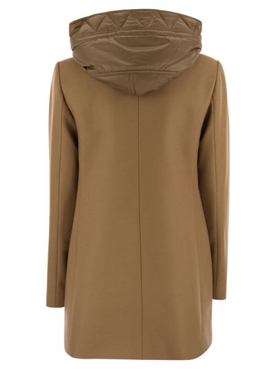 Shop Fay Toggle - Hooded Coat In Camel