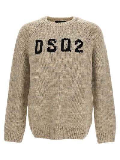 Shop Dsquared2 Logo Sweater In Gray