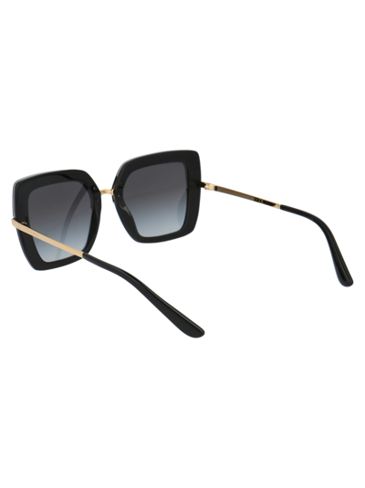 Shop Dolce &amp; Gabbana Eyewear 0dg4373 Sunglasses In 32448g Top Black On Print Leo/black