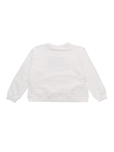 Shop Monnalisa Pink Panther Sweatshirt In White