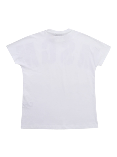 Shop Msgm Overs T-shirt In White