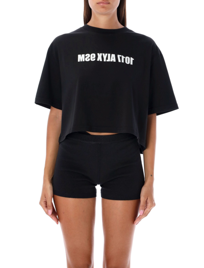 Shop Alyx Cropped T-shirt In Black