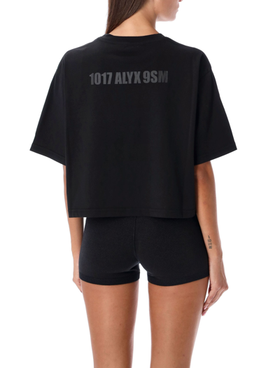 Shop Alyx Cropped T-shirt In Black