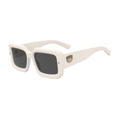 Shop Chiara Ferragni Cf 7022/s Vk6/ir Sunglasses In Bianco