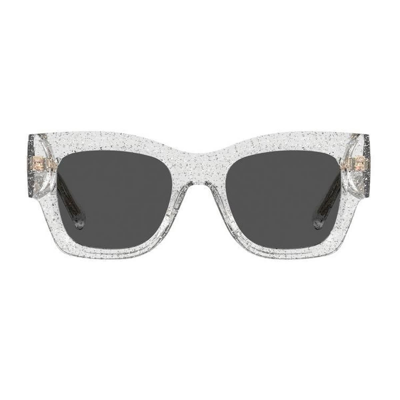 Shop Chiara Ferragni Cf 7023/s Mxv/ir Glitter Slvr Sunglasses In Trasparente