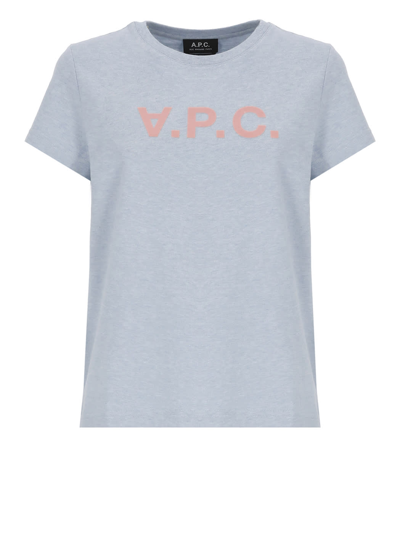 Shop Apc Vpc T-shirt In Celeste