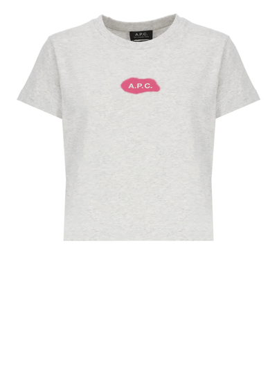 Shop Apc Astoria T-shirt In Grey