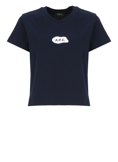 Shop Apc Astoria T-shirt In Blue