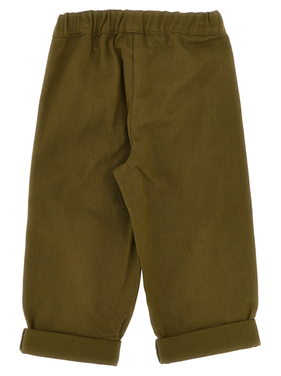 Shop Il Gufo Canvas Pants In Green