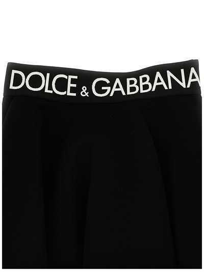 Shop Dolce & Gabbana Logo Skirt In Black