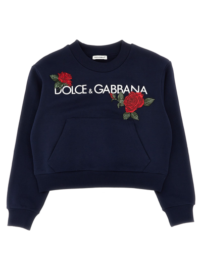 Shop Dolce & Gabbana Logo Sweatshirt In Blue