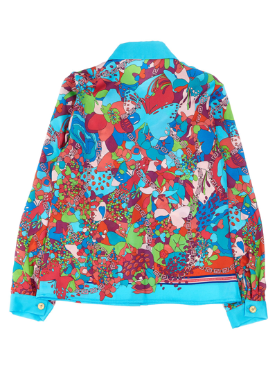 Versace Graphic-print Long.sleeve Shirt In Multicolor
