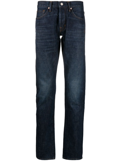 Shop Tom Ford Slim Fit Denim Jeans In Blue