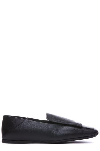 Shop Sergio Rossi Slip On Loafers In Black