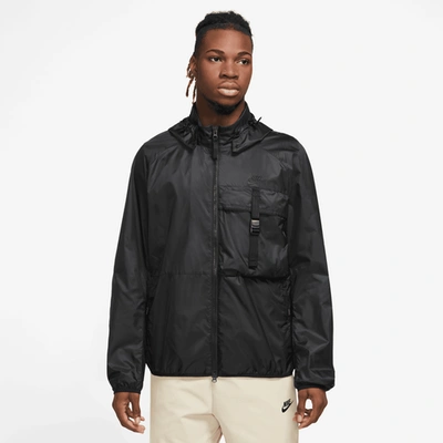 Shop Nike Mens  Tech N24 Pkbl Woven Lined Jacket In Black/black