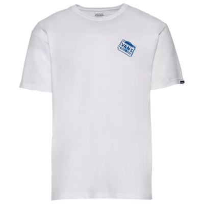 Shop Vans Mens  Record Label T-shirt In White/blue