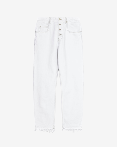 Shop Isabel Marant Étoile Belden Denim Jeans In White