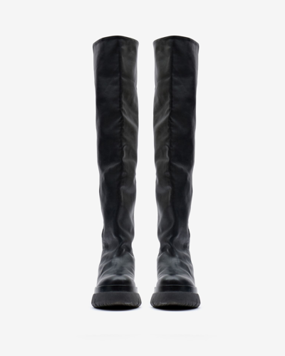 Shop Isabel Marant Malyx Leather High Boots In Black