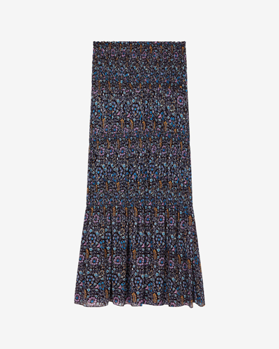 Shop Isabel Marant Étoile Nunca Viscose Skirt In Blue