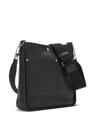 Shop Shinola The Pocket Leather Crossbody Bag In Black
