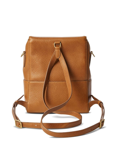 Shop Shinola The Mini Pocket Leather Backpack In Brown