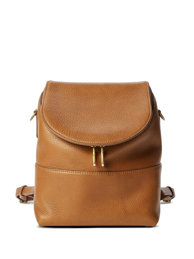 Shop Shinola The Mini Pocket Leather Backpack In Brown