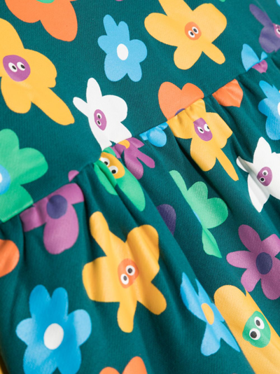 Shop Stella Mccartney Smiley Flower-print Dress In Blue