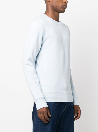 Shop Maison Kitsuné Chillax Fox-motif Cotton Sweatshirt In Blue