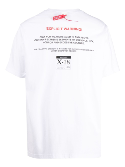 Mostly Heard Rarely Seen 8-bit Bunny-print Cotton T-shirt In White