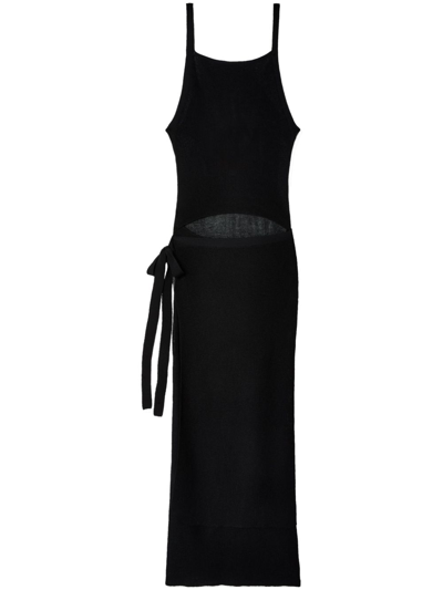 Shop Eckhaus Latta Cut-out Detailing Sleeveless Dress In Black