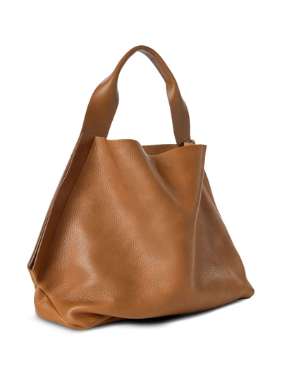 Shop Shinola The Runwell Leather Tote Bag In Brown