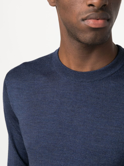 Altea Long-sleeved Fine-knit Jumper In Blue