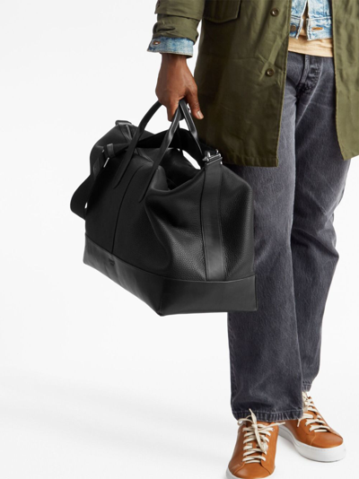 Shop Shinola Canfield Classic Leather Holdall In Black