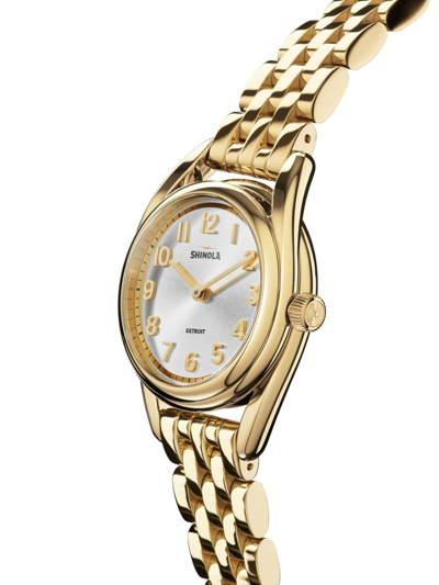 Shop Shinola The Derby 30.5mm Watch In Gold
