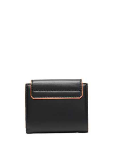 Shop Diesel Namid Bi-fold Leather Wallet In Black
